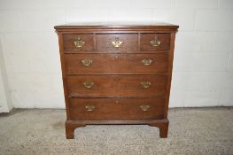 LATE 18TH/EARLY 19TH CENTURY CHEST OF THREE SHORT OVER THREE LONG DRAWERS, WIDTH APPROX 95CM