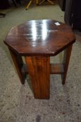 SMALL OCCASIONAL OCTAGONAL FINISH TABLE, WIDTH APPROX 34CM