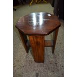 SMALL OCCASIONAL OCTAGONAL FINISH TABLE, WIDTH APPROX 34CM