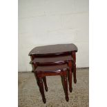 GOOD QUALITY REPRODUCTION NEST OF TABLES, WIDTH APPROX 64CM