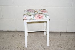 SMALL PAINTED DRESSING TABLE STOOL, HEIGHT APPROX 47CM