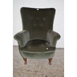 MID-20TH CENTURY BUTTON BACK BEDROOM CHAIR, WIDTH APPROX 78CM