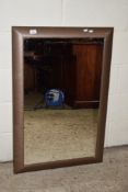 MODERN FRAMED WALL MIRROR, APPROX 65CM X 100CM