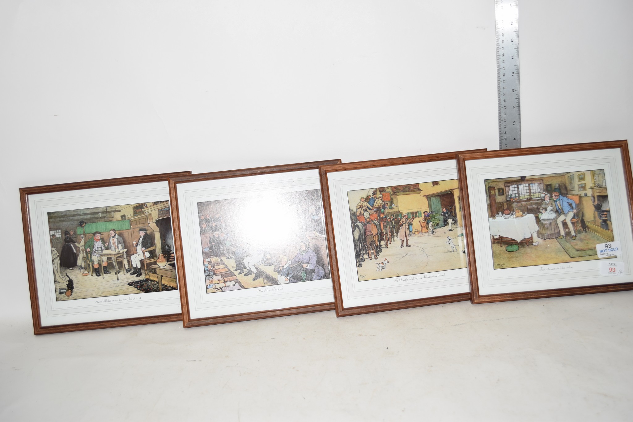 GROUP OF PICTURES AND PRINTS IN WOODEN FRAMES, OF TAVERN SCENES