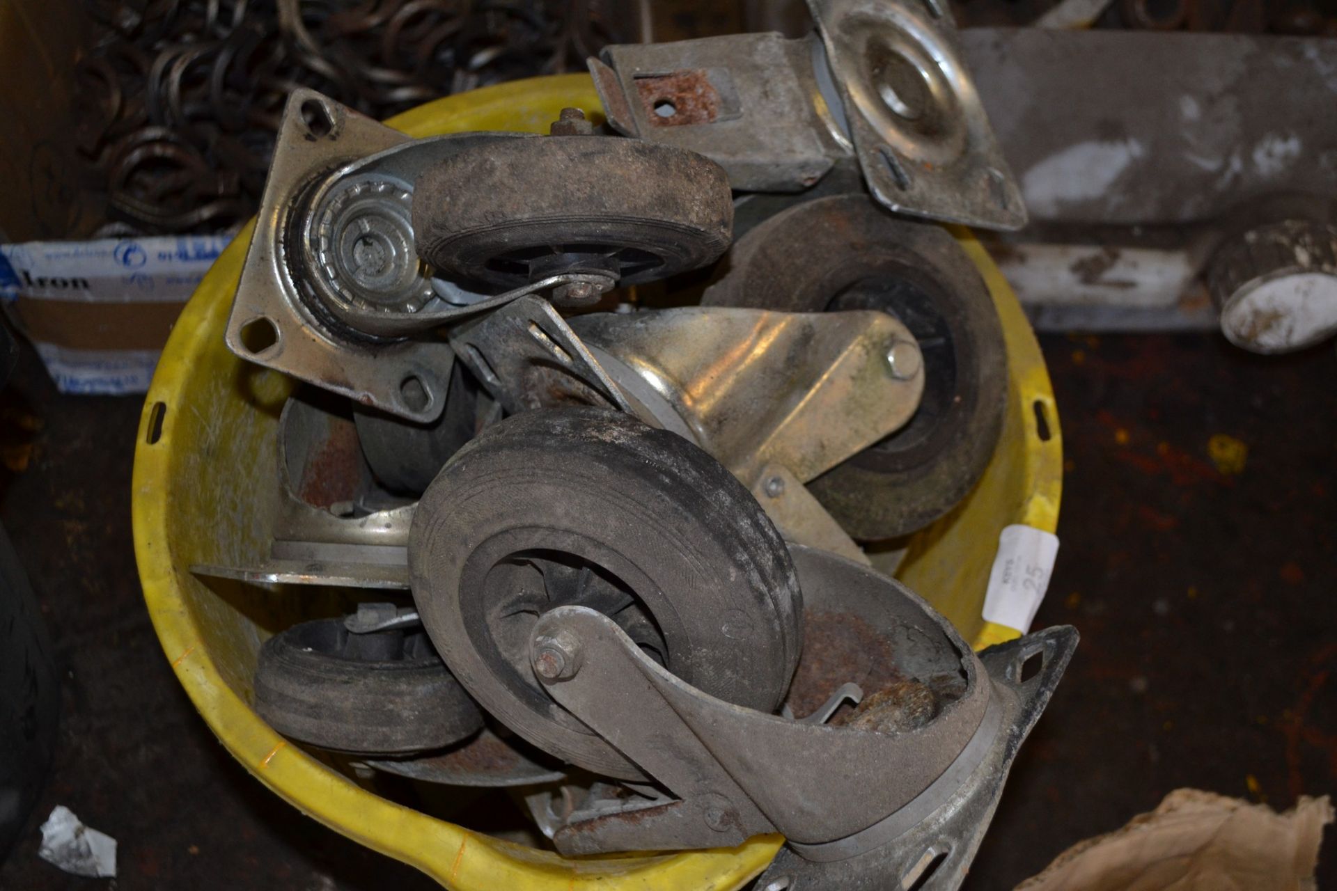 One bucket of caster wheels (qty)