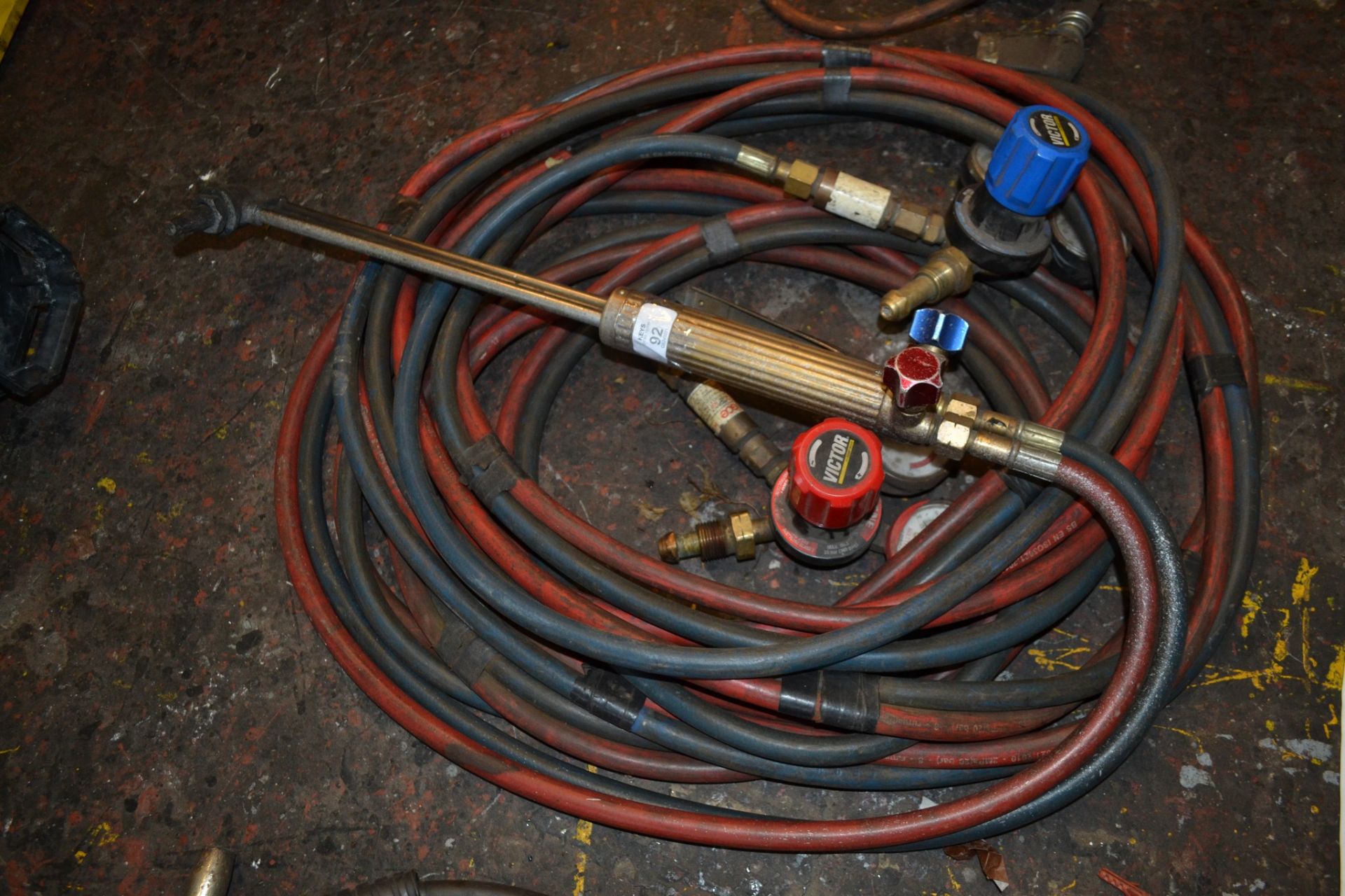Oxy-acetylene torch and gauges