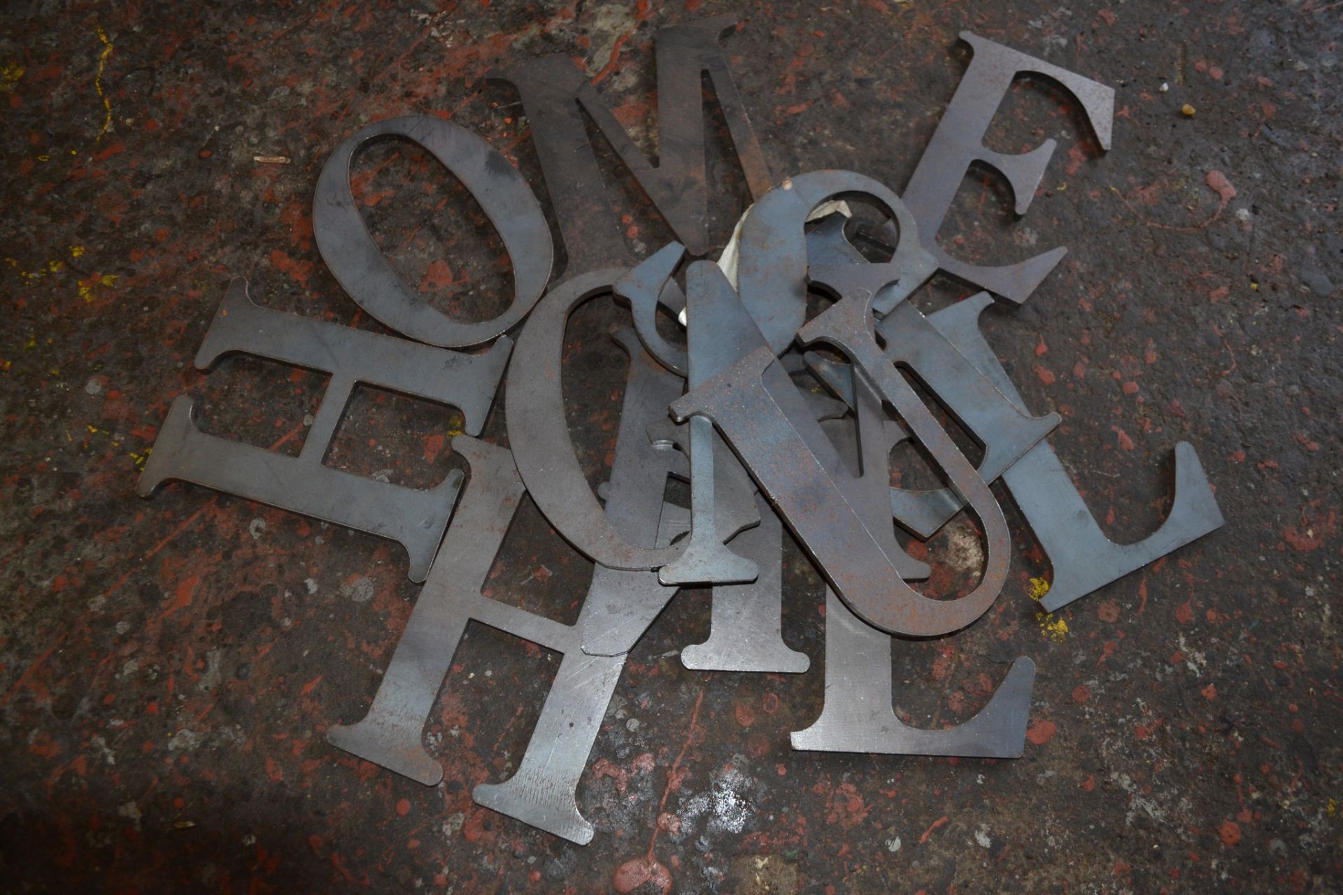 Bag of steel letters