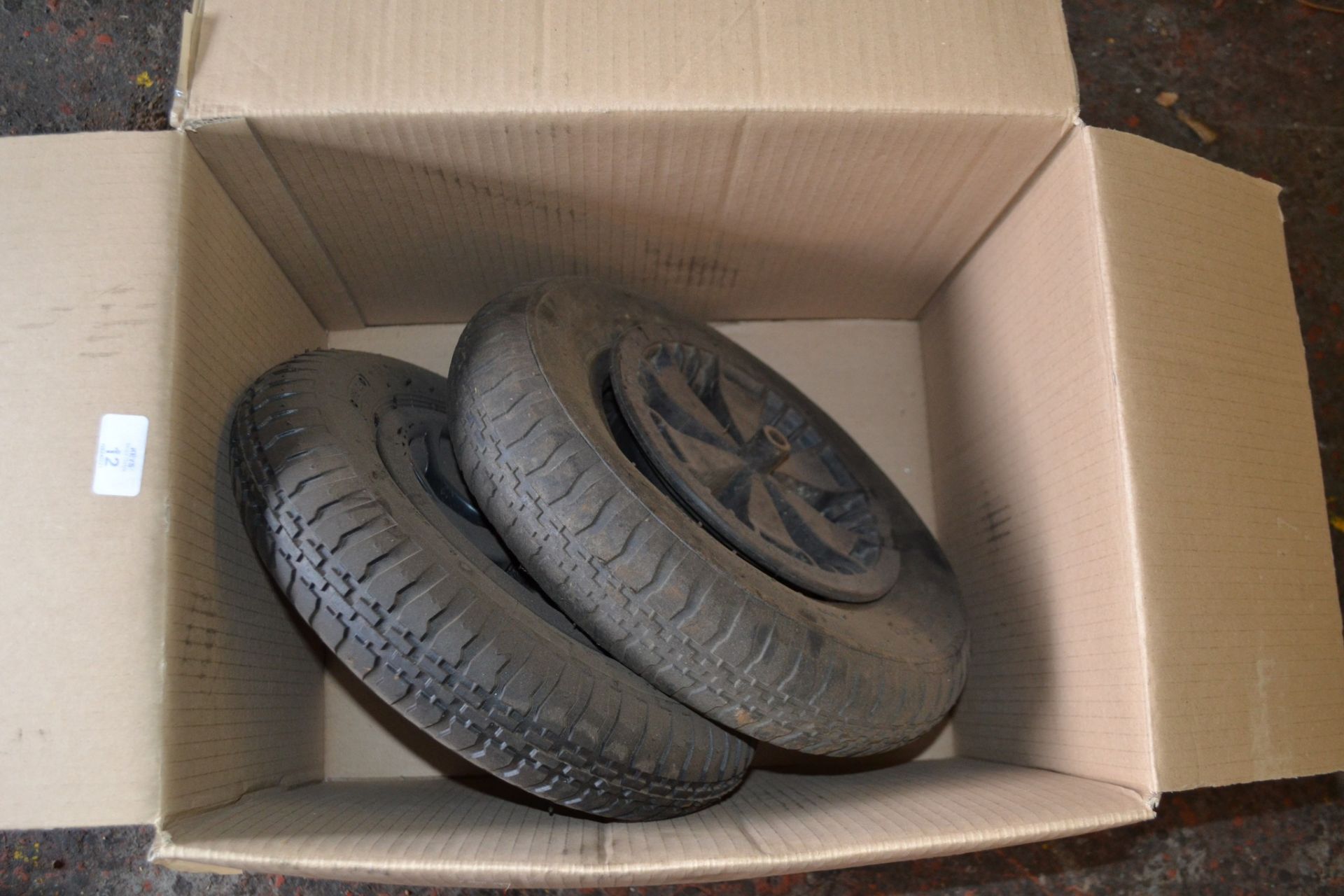 Two pneumatic tyres, 37cm diam