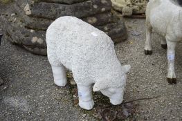 RESIN SHEEP FIGURE, H26CM L 35CM