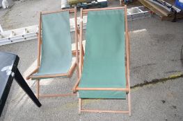 PAIR DECK CHAIRS