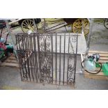 PAIR DECORATIVE IRON GATES W 125CM H 135CM