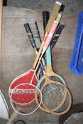 QTY BADMINTON/TENNI RACQUETS