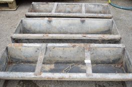 THREE GALVANISED FEEDERS