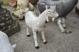 RESIN GOAT FIGURE (A/F) H 44CM L 45CM