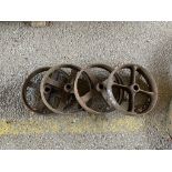 Set four cast iron Wheels