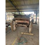 VINTAGE WOODEN HORSE-DRAWN FARM CART L APPROX 400 H 180