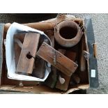 Box: various vintage Tools incl Bloc Planes