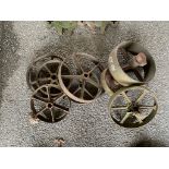 Eight various cast iron Wheels