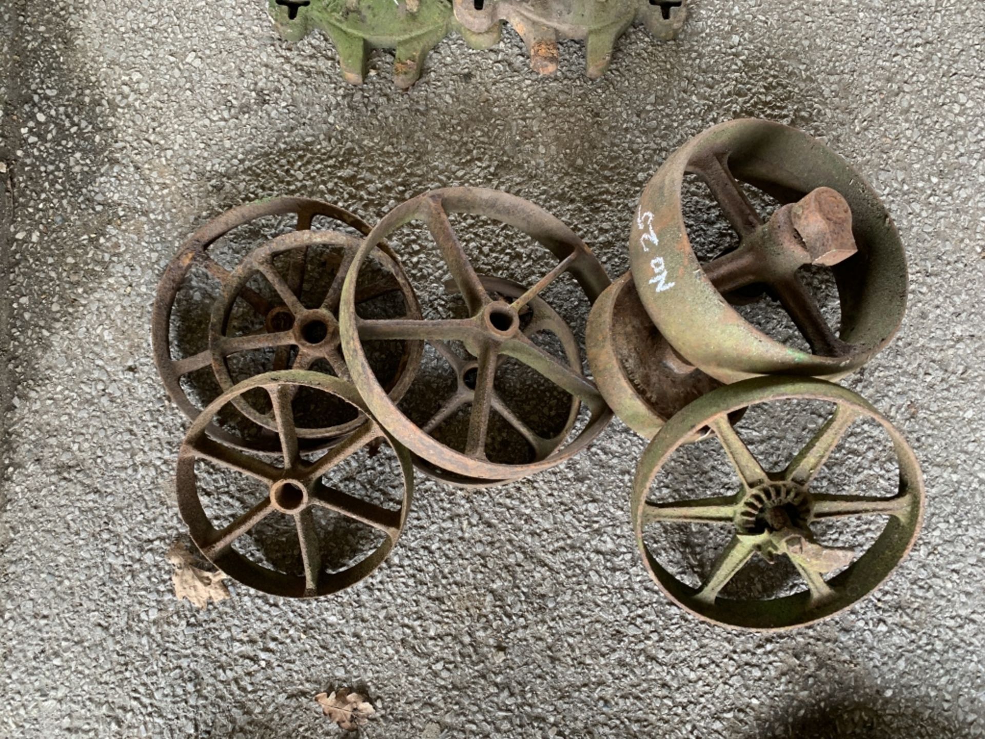 Eight various cast iron Wheels