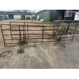 PAIR OF VINTAGE METAL HURDLES H114 L355