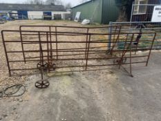 PAIR OF VINTAGE METAL HURDLES H114 L355