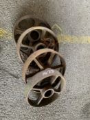 Four cast iron Wheels