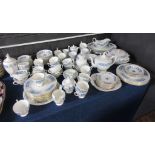 Extensive quantity of Coalport dinner wares in the Revelry pattern, comprising plates, side