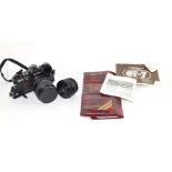 Box containing quantity of camera lenses and equipment including Casina camera