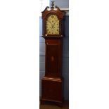 Lawley & Co, Bath, an early 19th century mahogany cased longcase clock, having arched painted