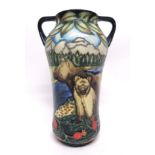 Modern Moorcroft vase in the Katmi pattern by Sian Leeper, limited edition 167/200
