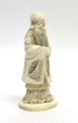 Small Chinese ivory model of an immortal, 8cm high