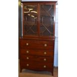 Georgian mahogany secretaire cabinet