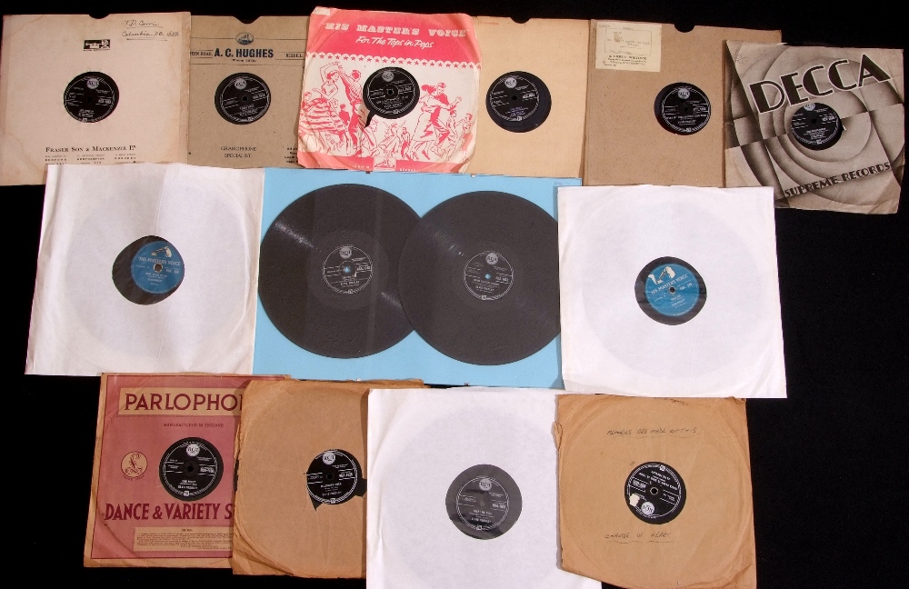 Small collection of Elvis Presley including twelve 10" 78 RPM shellac singles in various conditions