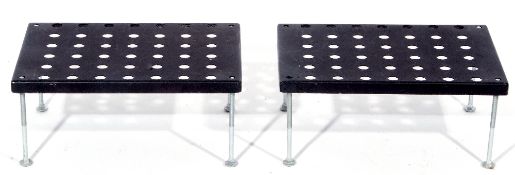 Pair of amplifier stands 19 x 43 x 30 cm.