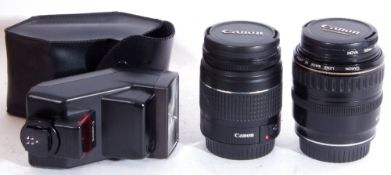 Canon Zoom Lens EF 28-105mm 1:3.5-4.5, Canon Zoom Lens EF 28-80mm 1:3.5-5.6 with Canon Speedlite 300