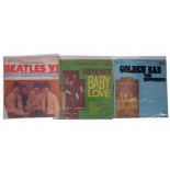 Group of three Korean LP's Vinyl to include Beatles VI and The Supremes 'Baby Love'