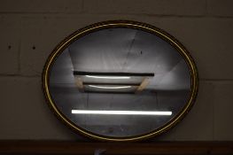 OVAL MIRROR IN GILT FRAME