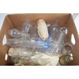 BOX QTY OF GLASS CHIMNEYS FOR OIL LAMPS