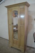 SINGLE EARLY 20TH CENTURY COLONIAL STYLE SINGLE WARDROBE WITH MIRRORED DOOR APPROX WIDTH 94CM MX