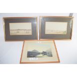 GROUP OF THREE PRINTS IN WOODEN FRAMES