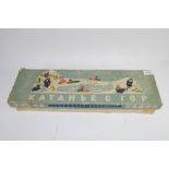 BOXED TINPLATE SLEDGING GAME PROBABLY RUSSIAN OR EASTERN EUROPIAN