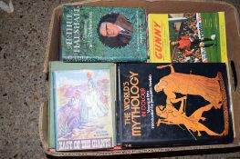 BOX OF BOOKS SOME FOOTBALL INTEREST INCLUDING A YEAR IN THE LIFE OF BRIAN GUN