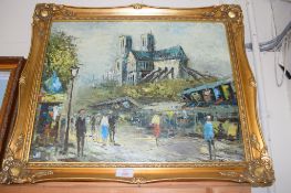 IMPRESSIONIST CONTINENTAL STYLE STREET SCENE