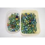 TWO BOXES OF MARBLES