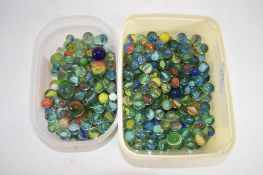 TWO BOXES OF MARBLES