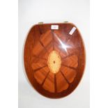 VARNISHED TOILET SEAT WITH METAL FITTINGS