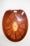 VARNISHED TOILET SEAT WITH METAL FITTINGS