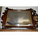 EDWARDIAN RECTANGULAR MIRROR IN WOODEN FRAME