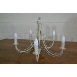 PAINTED CANDELABRE TYPE CEILING LIGHT FITTING APPROX DIAM 55CM