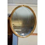 OVAL MIRROR IN GILT FRAME